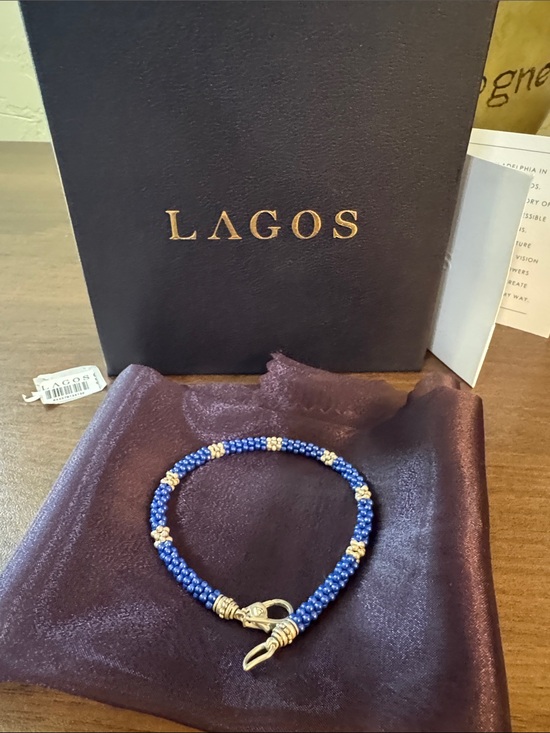 LAGOS Jewelry - LAGOS Caviar Ultramarine Seven Silver Station Ceramic Bracelet, 5mm